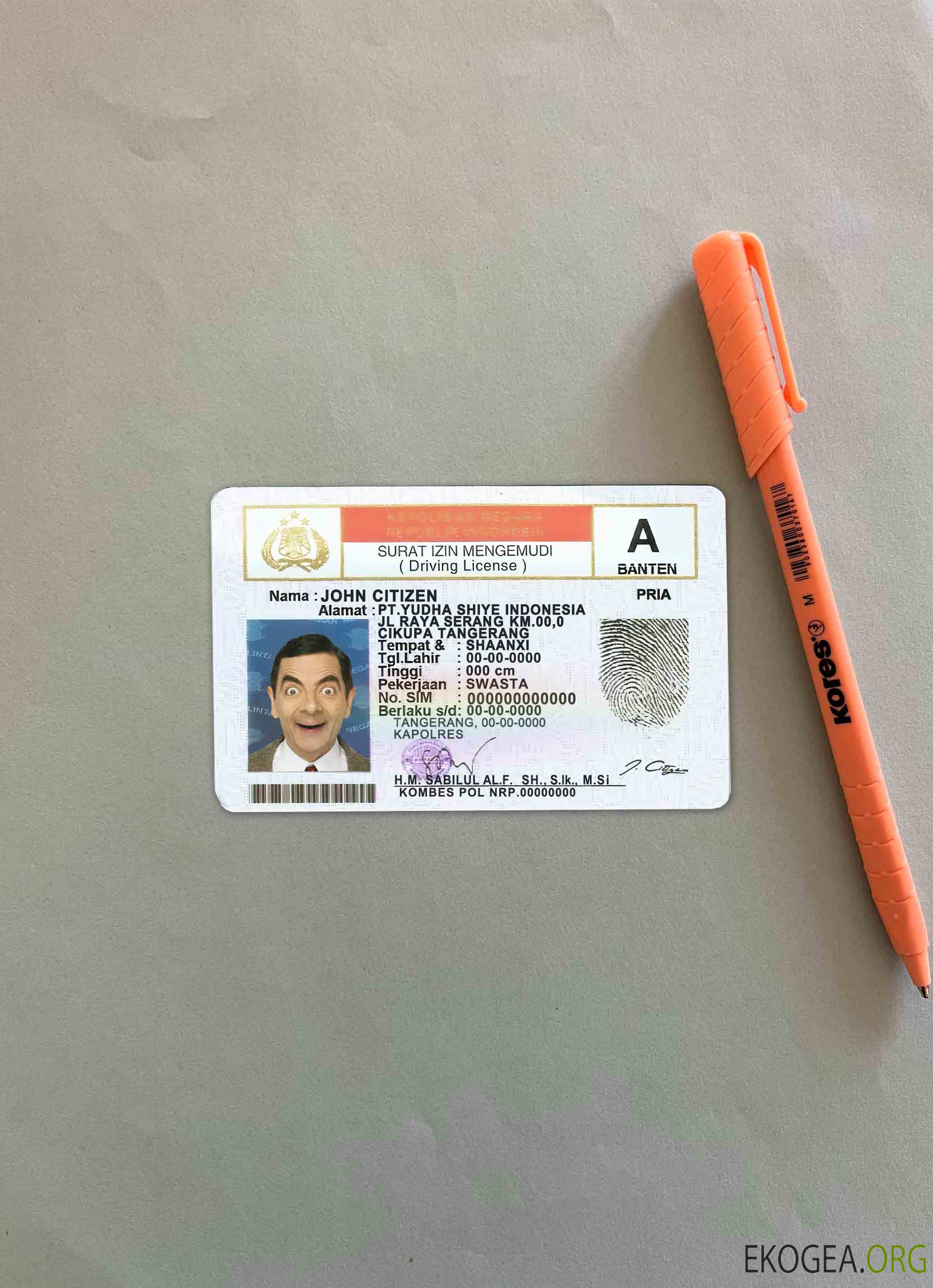 Indonésie DL photolook AVANT